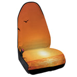 Palm Tree Beach Sunset Print Waterproof Car Seat Cover