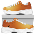 Palm Tree Beach Sunset Print White Chunky Shoes