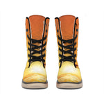 Palm Tree Beach Sunset Print Winter Boots