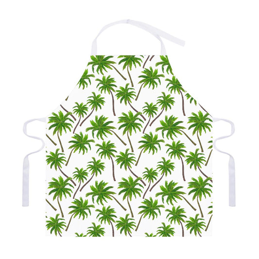 Palm Tree Pattern Print Adjustable Apron