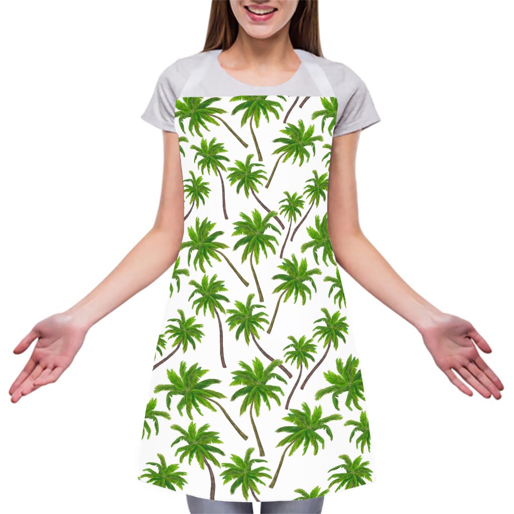 Palm Tree Pattern Print Adjustable Apron
