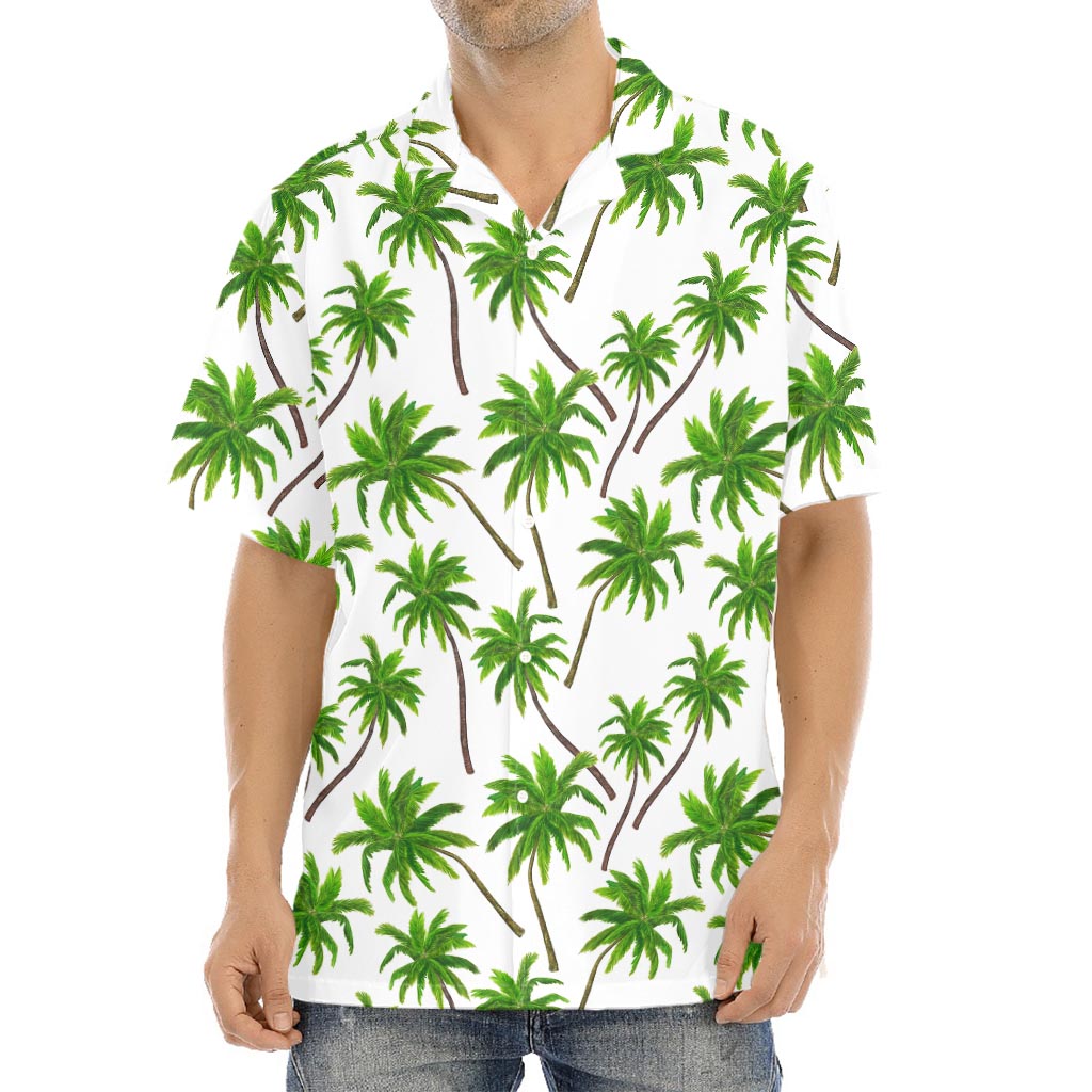 Palm Tree Pattern Print Aloha Shirt