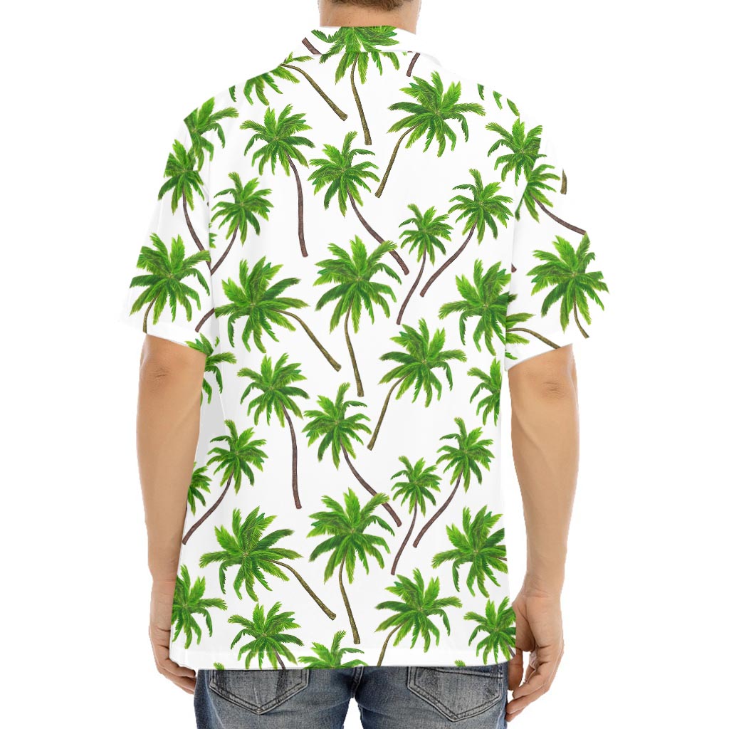 Palm Tree Pattern Print Aloha Shirt