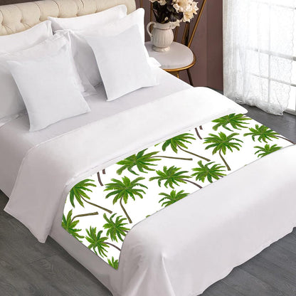Palm Tree Pattern Print Bed Runner
