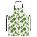Palm Tree Pattern Print Bib Apron With Pocket