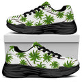 Palm Tree Pattern Print Black Chunky Shoes