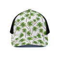 Palm Tree Pattern Print Black Mesh Trucker Hat