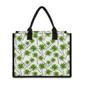Palm Tree Pattern Print Canvas Tote Bag