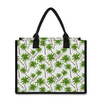 Palm Tree Pattern Print Canvas Tote Bag