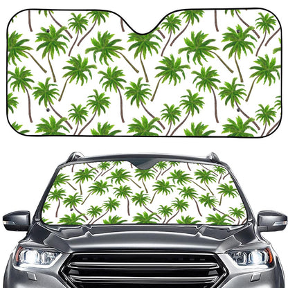 Palm Tree Pattern Print Car Windshield Sun Shade