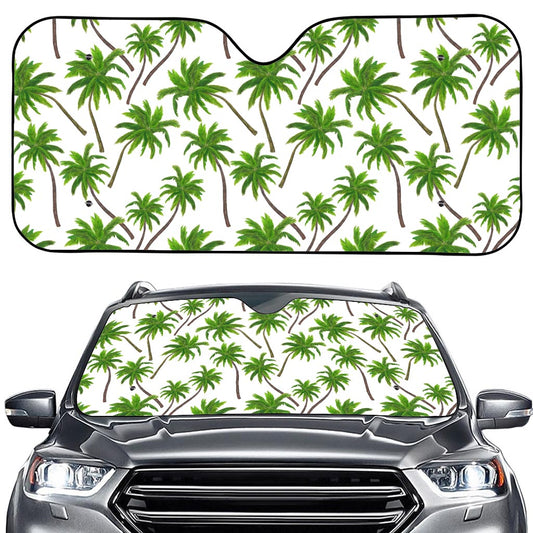 Palm Tree Pattern Print Car Windshield Sun Shade