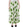 Palm Tree Pattern Print Chiffon Maxi Skirt