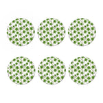 Palm Tree Pattern Print Coaster Set