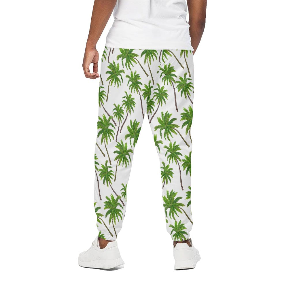Palm Tree Pattern Print Cotton Pants