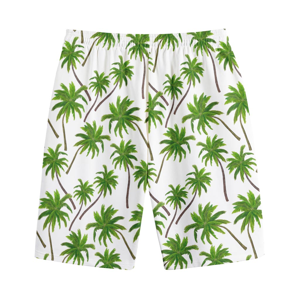 Palm Tree Pattern Print Cotton Shorts