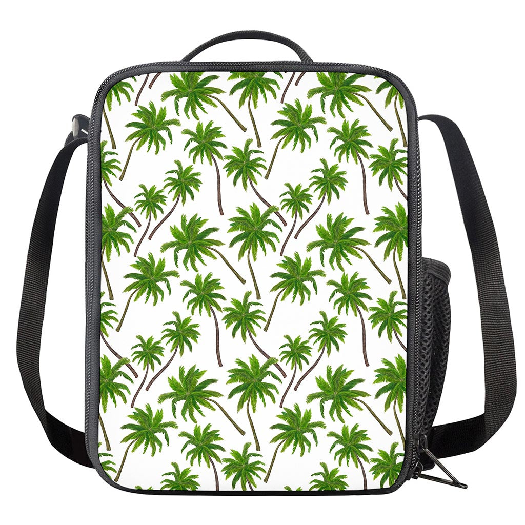 Palm Tree Pattern Print Crossbody Lunch Bag