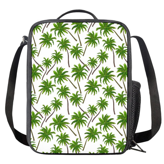 Palm Tree Pattern Print Crossbody Lunch Bag