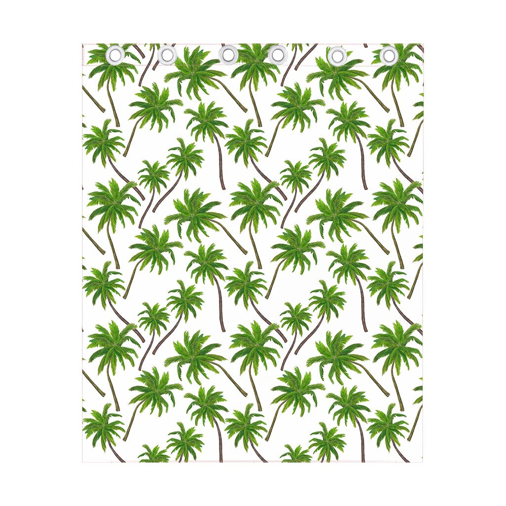 Palm Tree Pattern Print Curtain