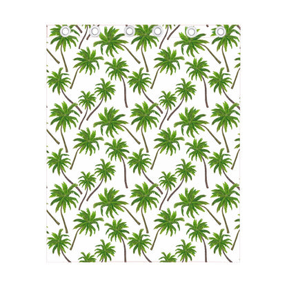 Palm Tree Pattern Print Curtain