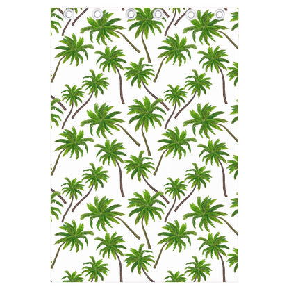 Palm Tree Pattern Print Curtain