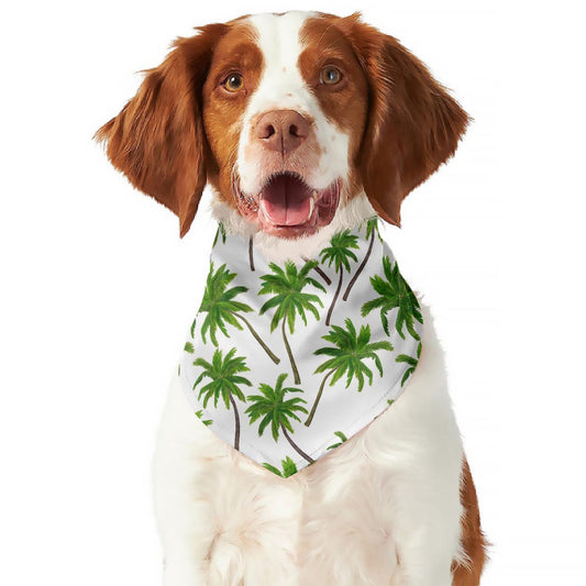 Palm Tree Pattern Print Dog Bandana
