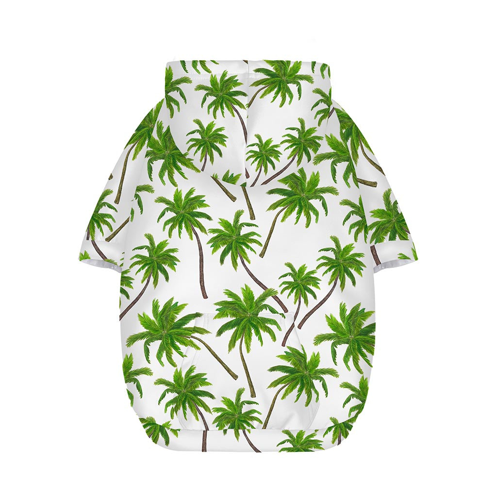 Palm Tree Pattern Print Dog Zip Up Hoodie