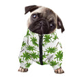 Palm Tree Pattern Print Dog Zip Up Jacket