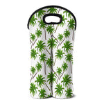 Palm Tree Pattern Print Double Neoprene Wine Tote