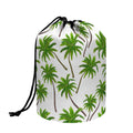 Palm Tree Pattern Print Drawstring Makeup Bag