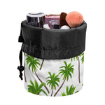 Palm Tree Pattern Print Drawstring Makeup Bag