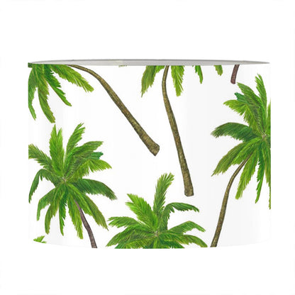 Palm Tree Pattern Print Drum Lamp Shade