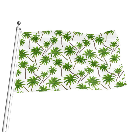 Palm Tree Pattern Print Flag