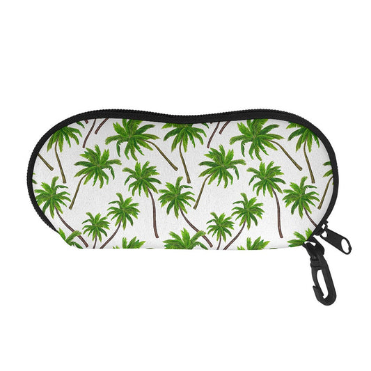 Palm Tree Pattern Print Glasses Case