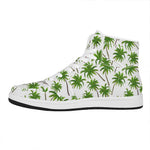 Palm Tree Pattern Print High Top Leather Sneakers