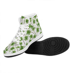 Palm Tree Pattern Print High Top Leather Sneakers