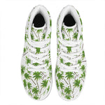 Palm Tree Pattern Print High Top Leather Sneakers