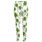 Palm Tree Pattern Print High-Waisted Pocket Leggings