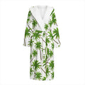 Palm Tree Pattern Print Hooded Bathrobe