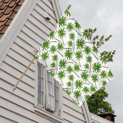 Palm Tree Pattern Print House Flag