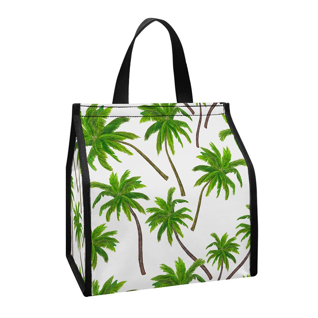 Palm Tree Pattern Print Insulated Lunch Tote