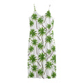 Palm Tree Pattern Print Jersey Midi Cami Dress