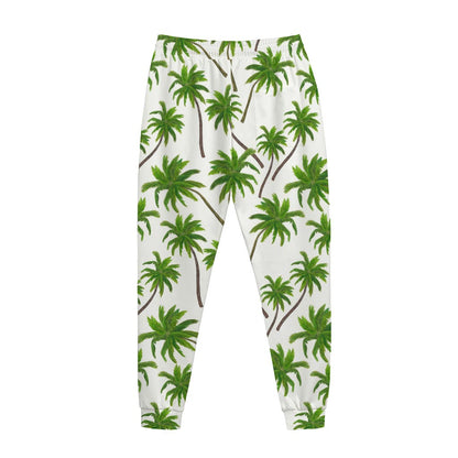 Palm Tree Pattern Print Jogger Pants