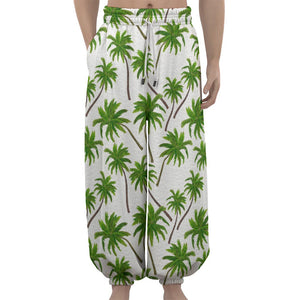 Palm Tree Pattern Print Lantern Pants