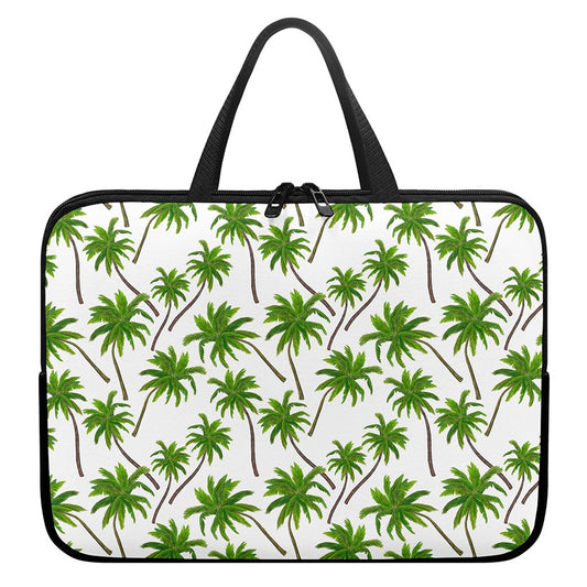 Palm Tree Pattern Print Laptop Sleeve With Handle