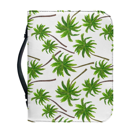 Palm Tree Pattern Print Leather Bible Cover