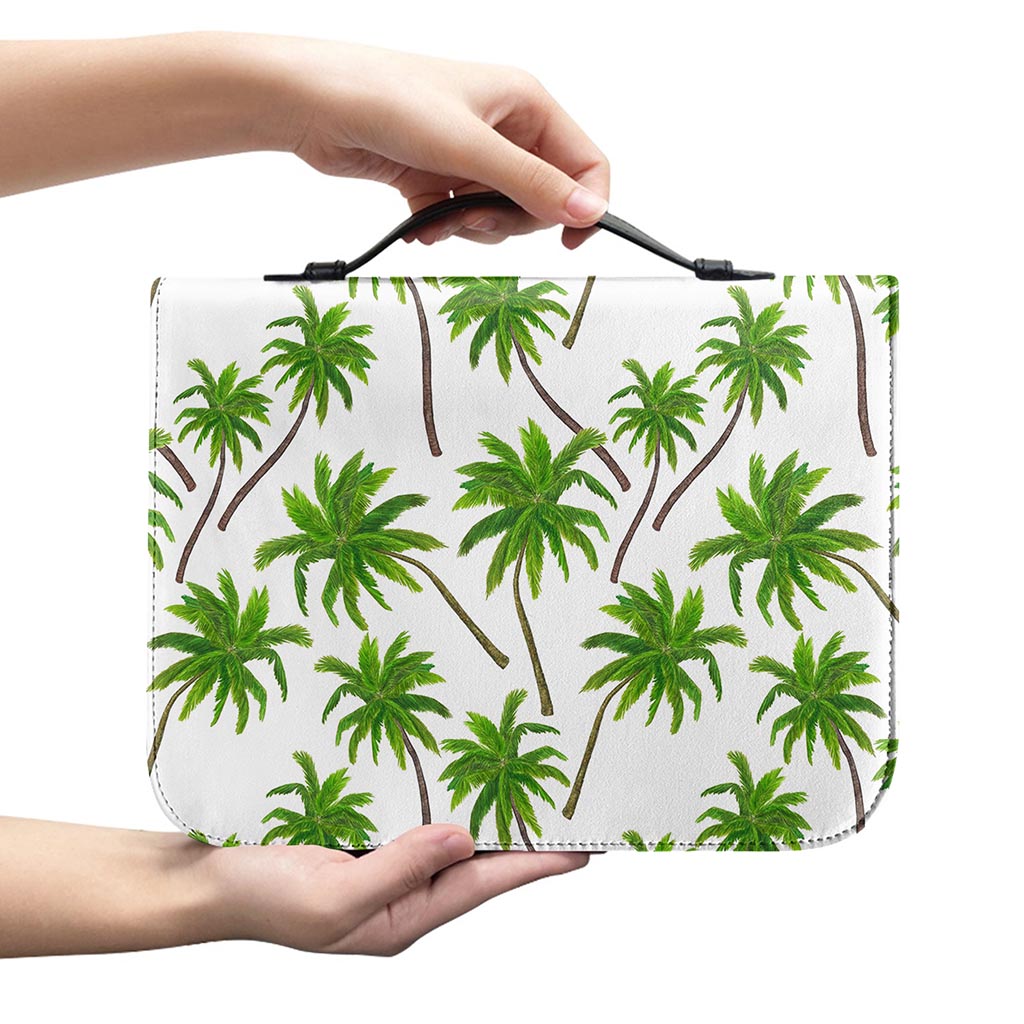 Palm Tree Pattern Print Leather Bible Cover