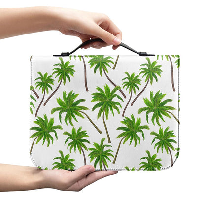 Palm Tree Pattern Print Leather Bible Cover