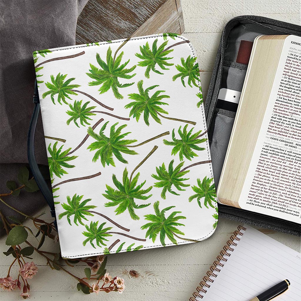 Palm Tree Pattern Print Leather Bible Cover