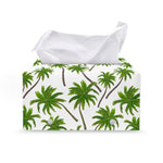 Palm Tree Pattern Print Leather Tissue Box Cover