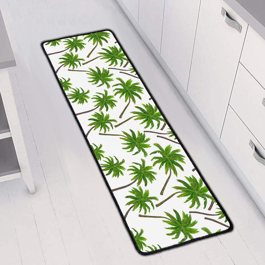 Palm Tree Pattern Print Long Kitchen Mat